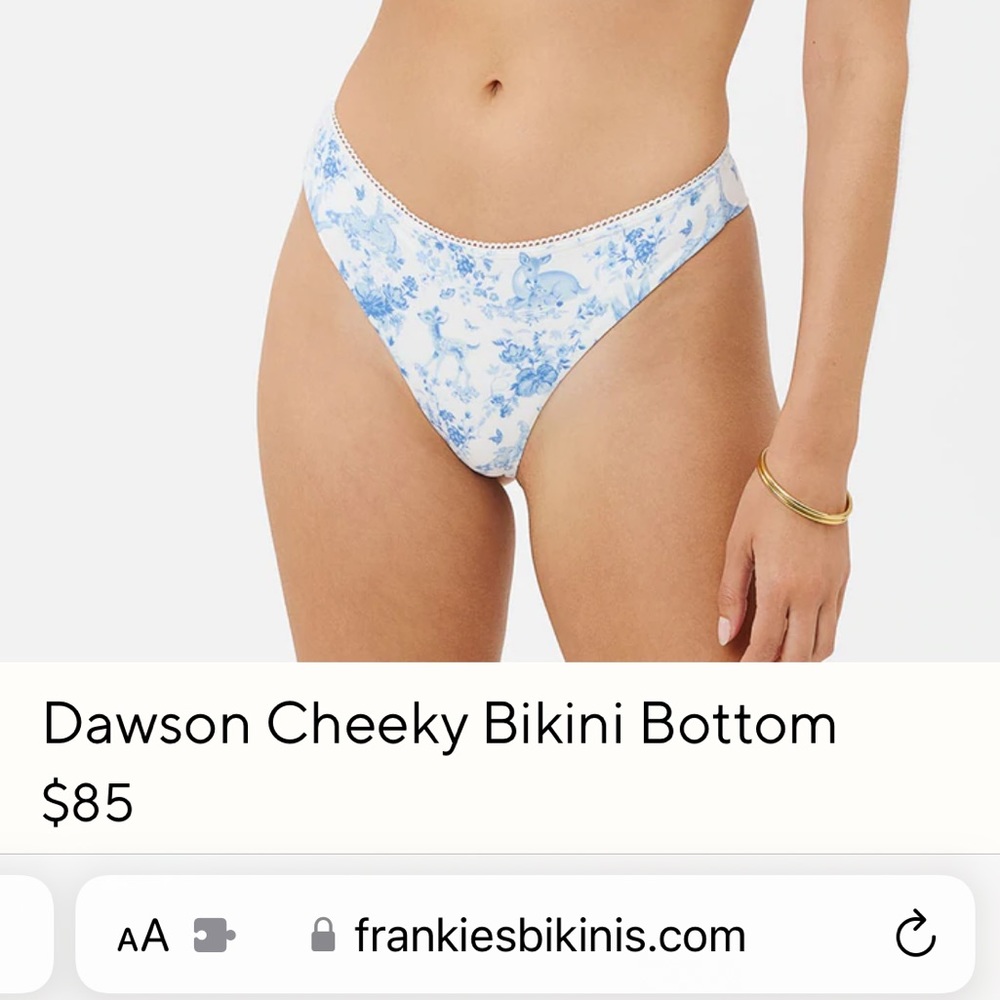 NWT Frankie’s Bikinis Dawson Cheeky Bikini Bottom